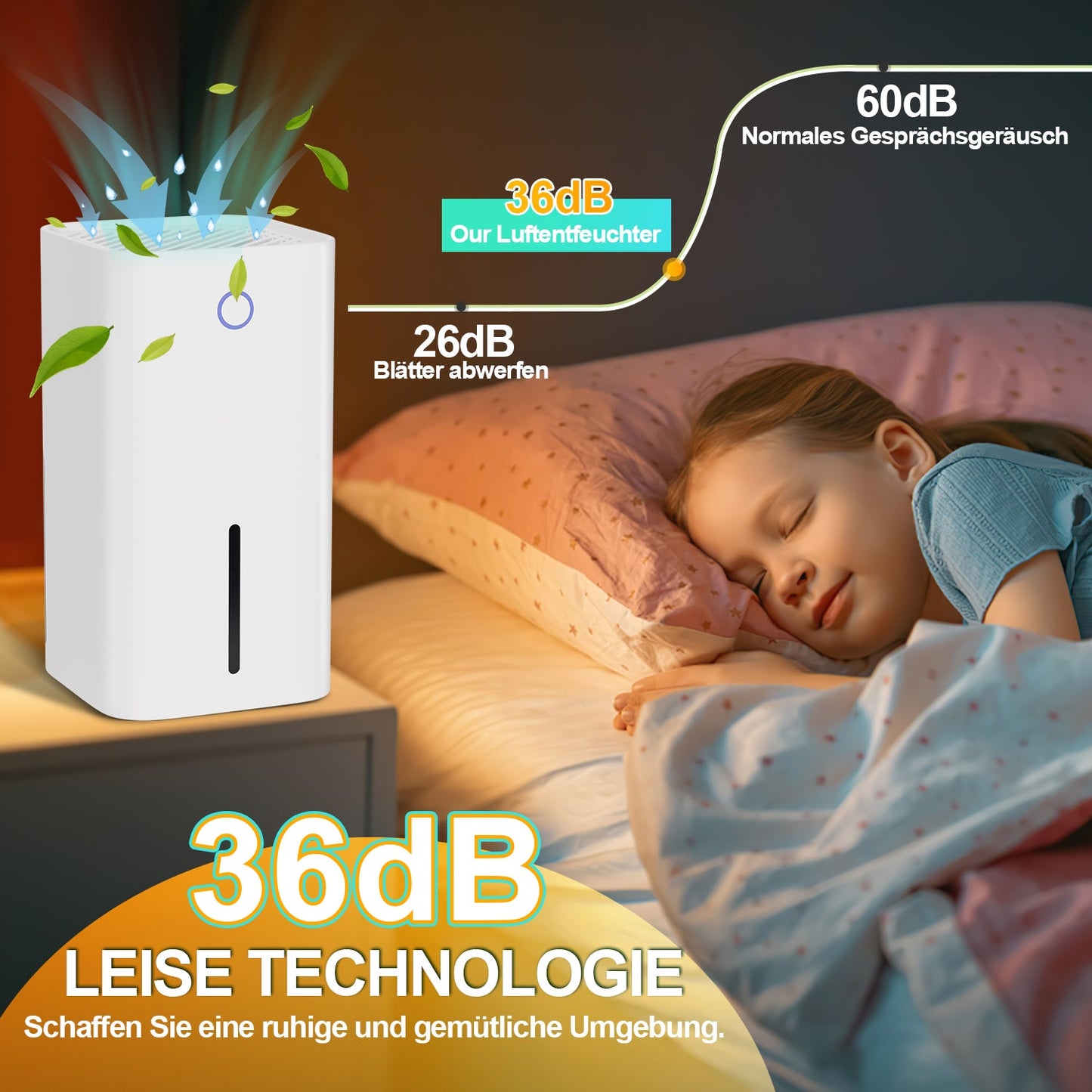 Luftentfeuchter 850ml Mini-Entfeuchter Tragbarer