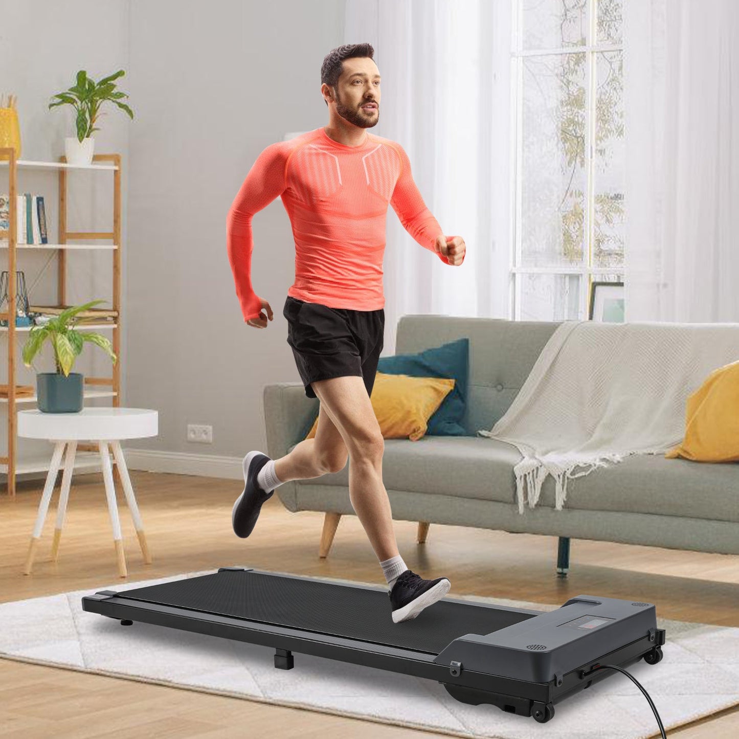 Laufband für Zuhause mit LED-Anzeige Fernbedienung und App Steuerung