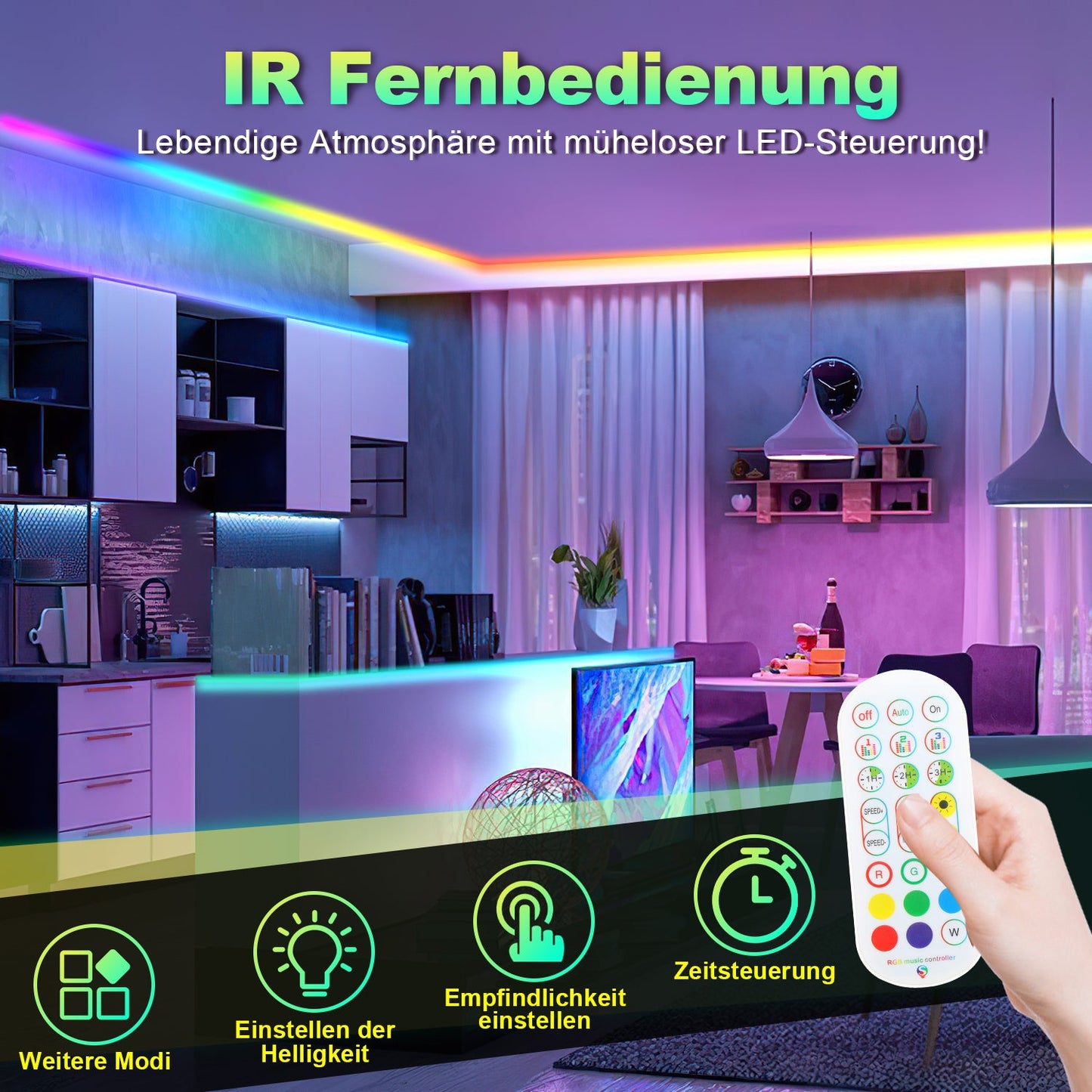 Neon LED Streifen Lichtschlauch Außen 2-10M