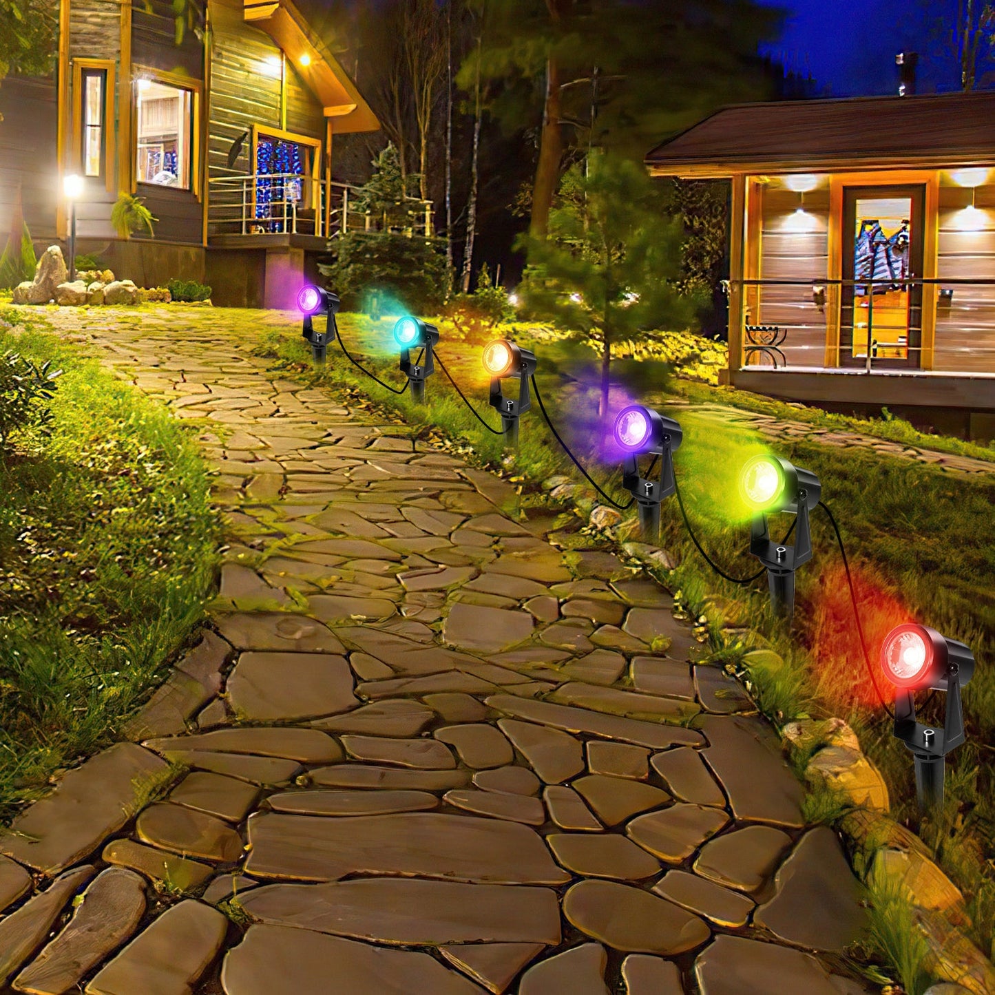 LED Gartenbeleuchtung RGB 6er Set