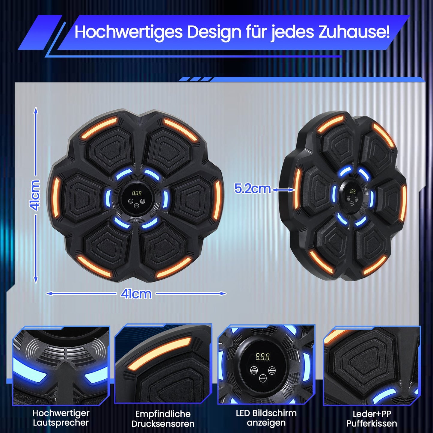 Music Boxing Machine LED Box-Wandhalterung für Erwachsene Kinder