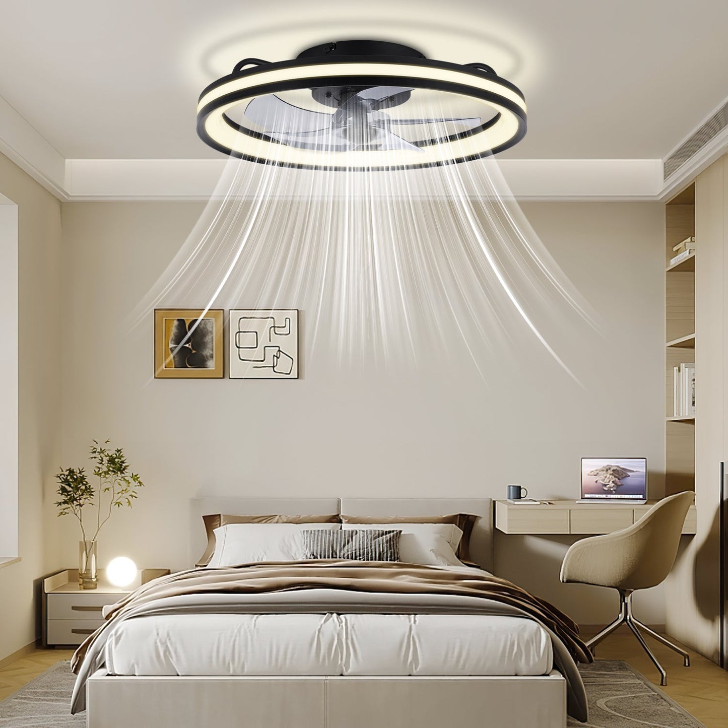 Deckenventilator Ventilator mit Fernbedienung und Beleuchtung