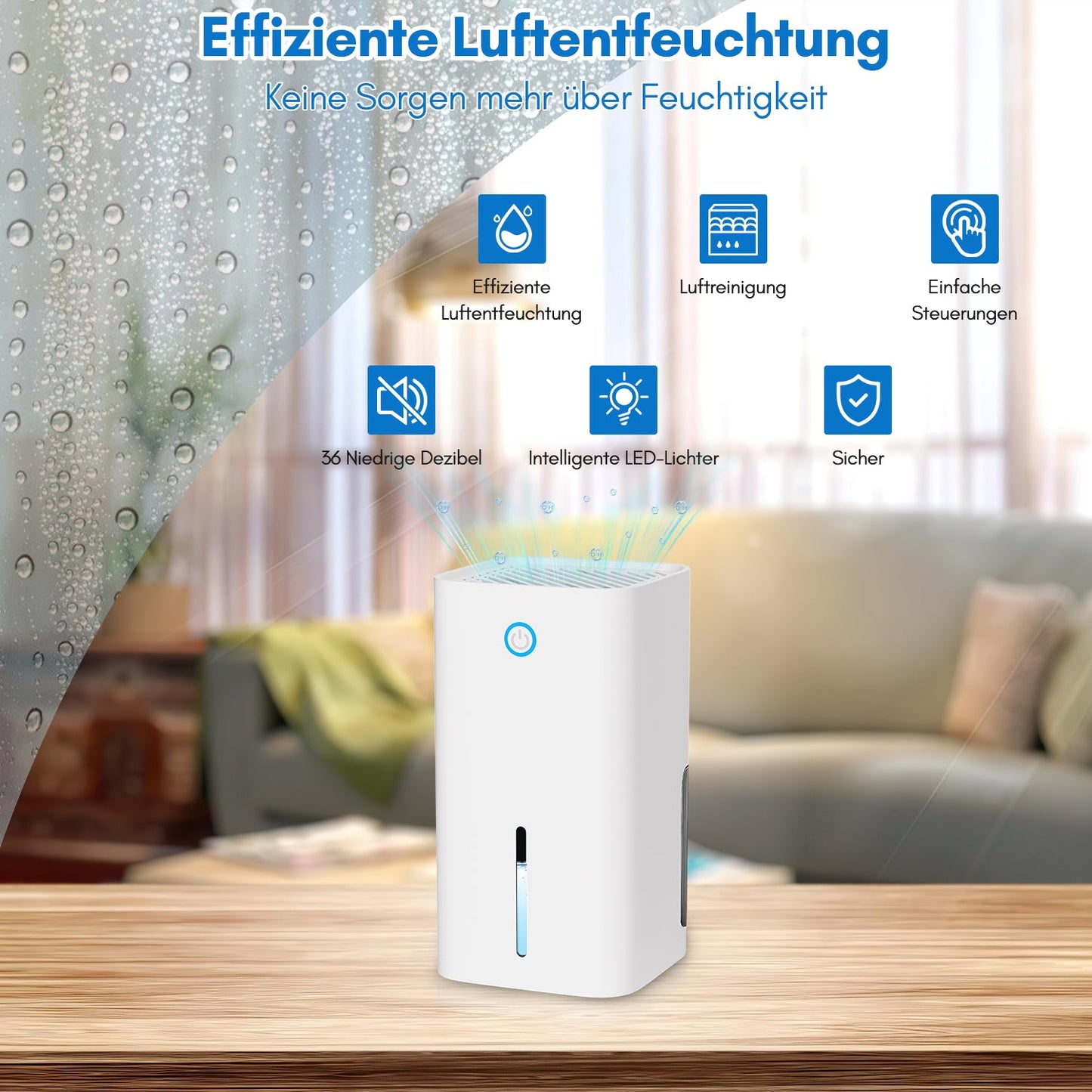 Luftentfeuchter 850ml Mini-Entfeuchter Tragbarer