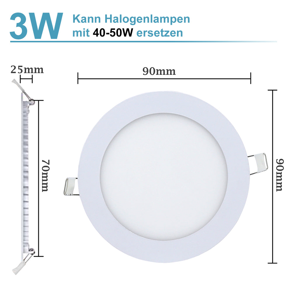 LED Einbaustrahler 6W/9W/12W/18W IP44