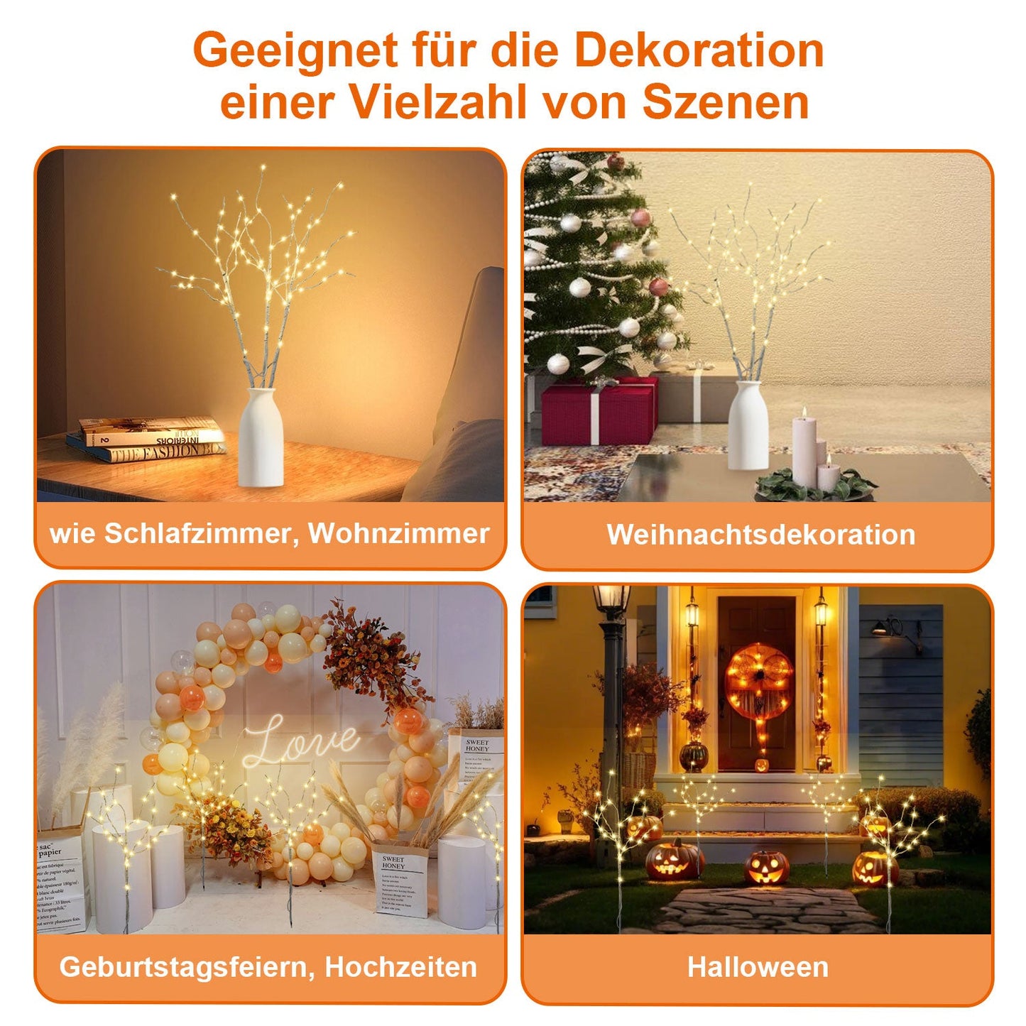 Lichterbaum Weihnachtsdekoration Warmweiß