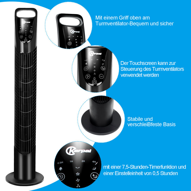 Turmventilator mit Fernbedienung
