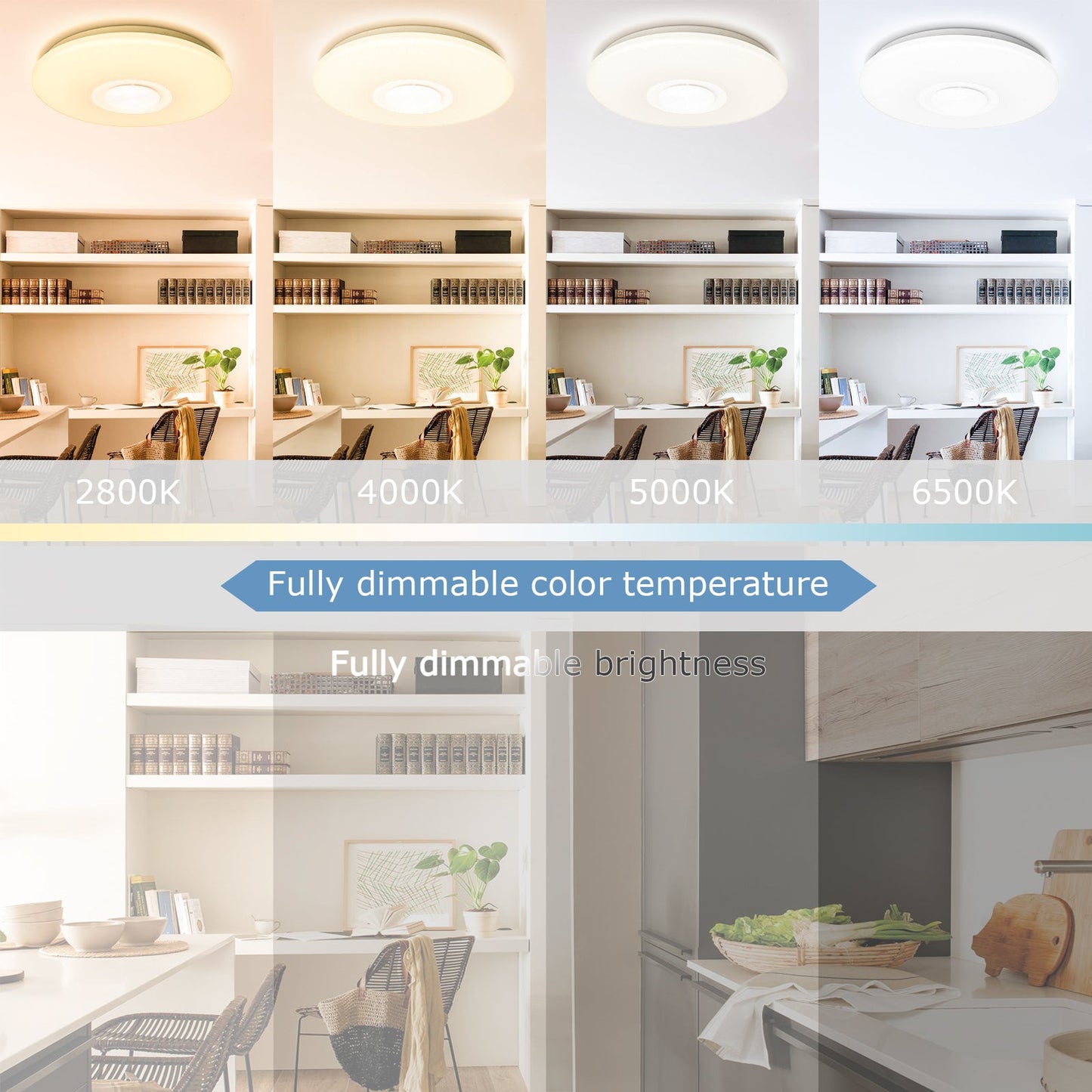 Led Deckenlampe 36W Dimmbar RGB Bluetooth APP Steuerung