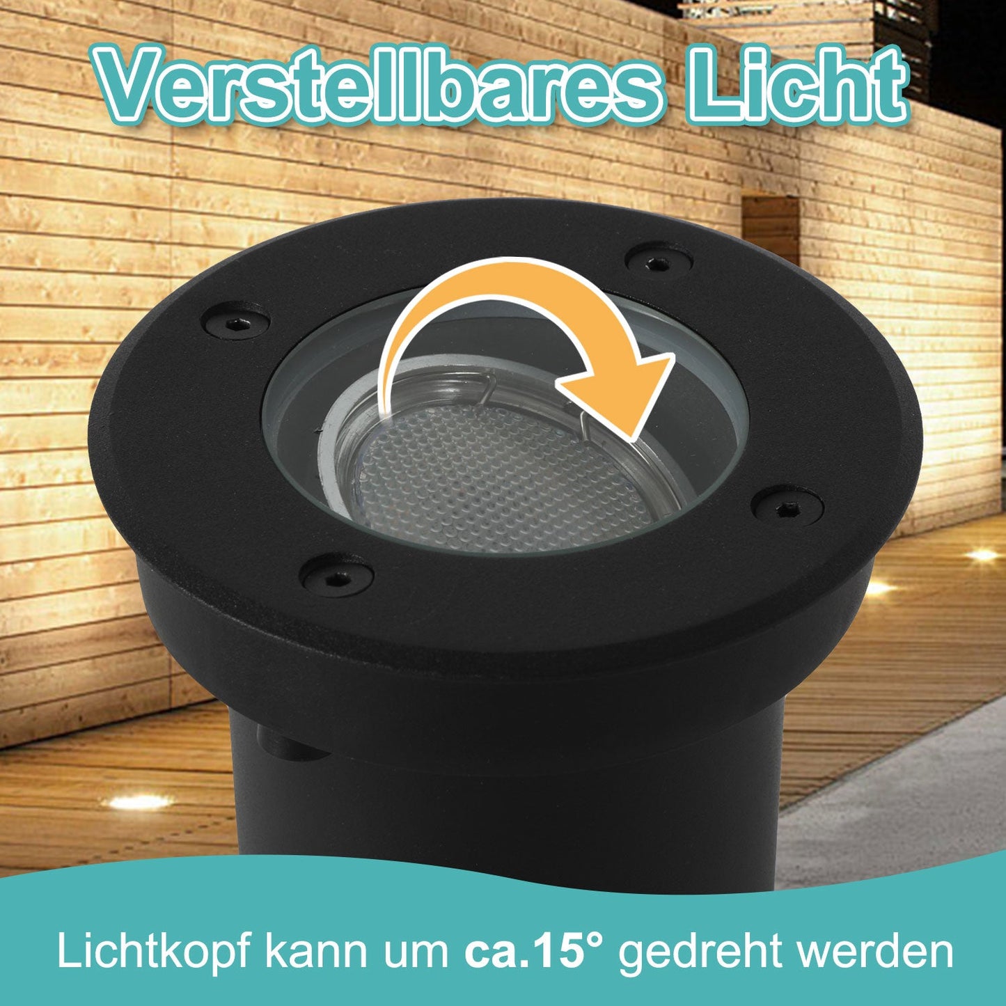 LED Bodeneinbaustrahler 3W Warmweiß mit Mattierten Ersatzlinsen