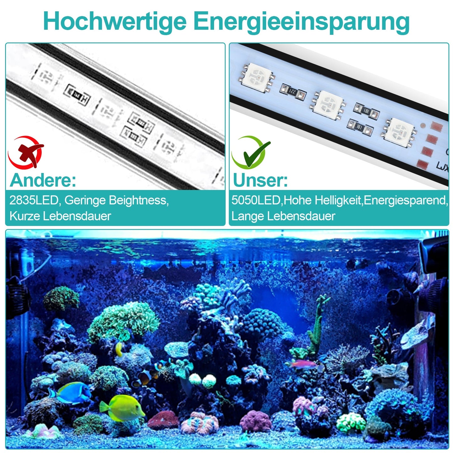 LED Aquarium Beleuchtung RGB Wasserdicht