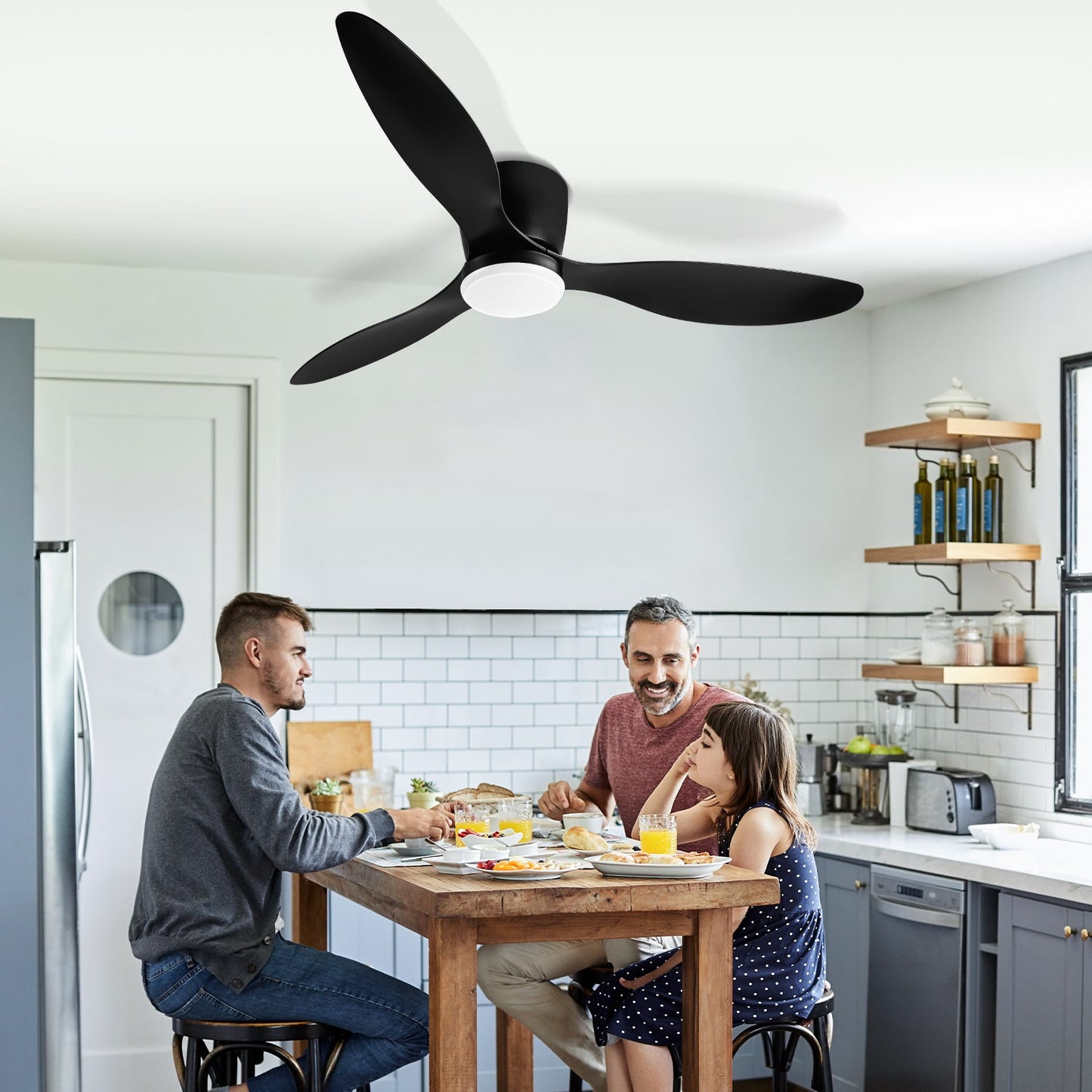Deckenventilator Lüfter LED Deckenlampe 40W