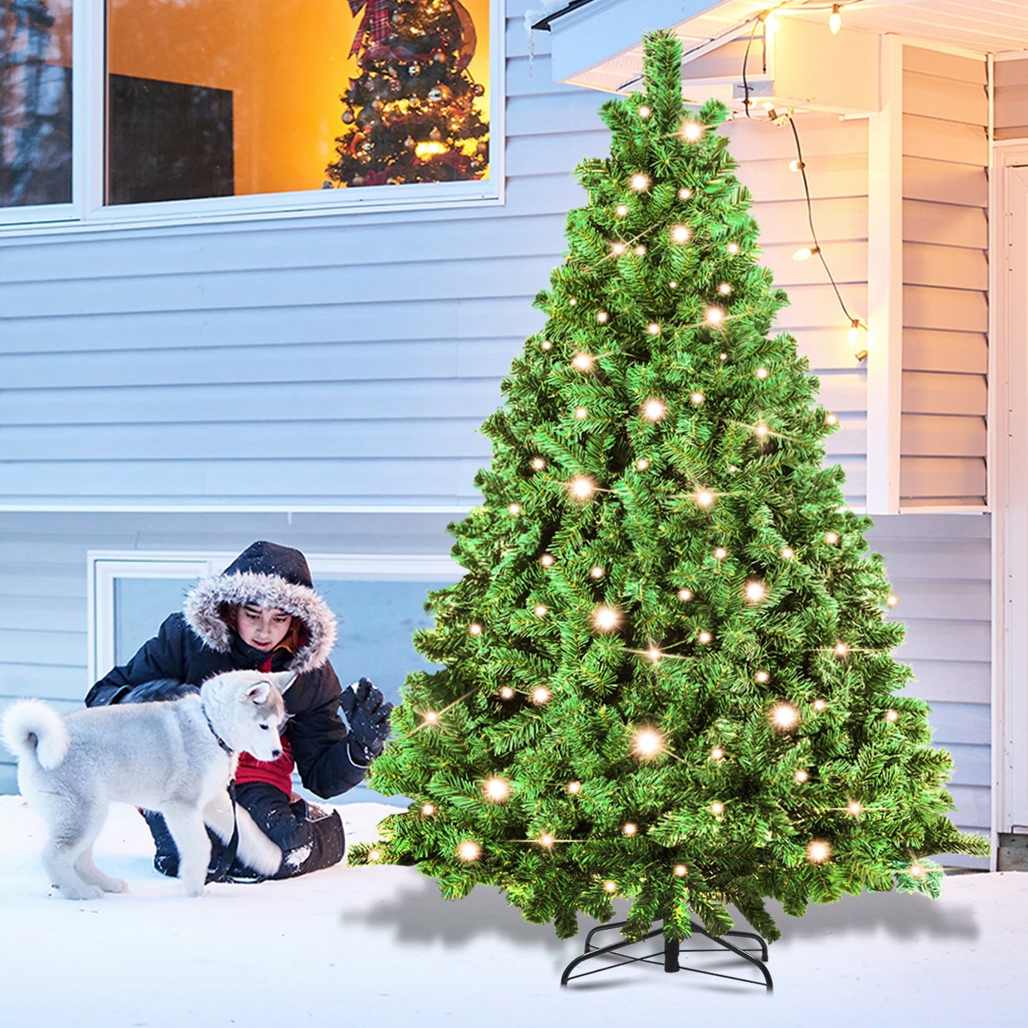 Weihnachtsbaum künstlich mit Beleuchtung