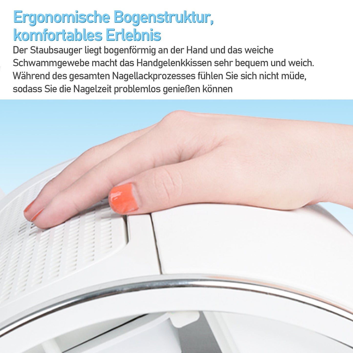Nagelstaubabsauger mit 3 Lüfter und 2 Staub