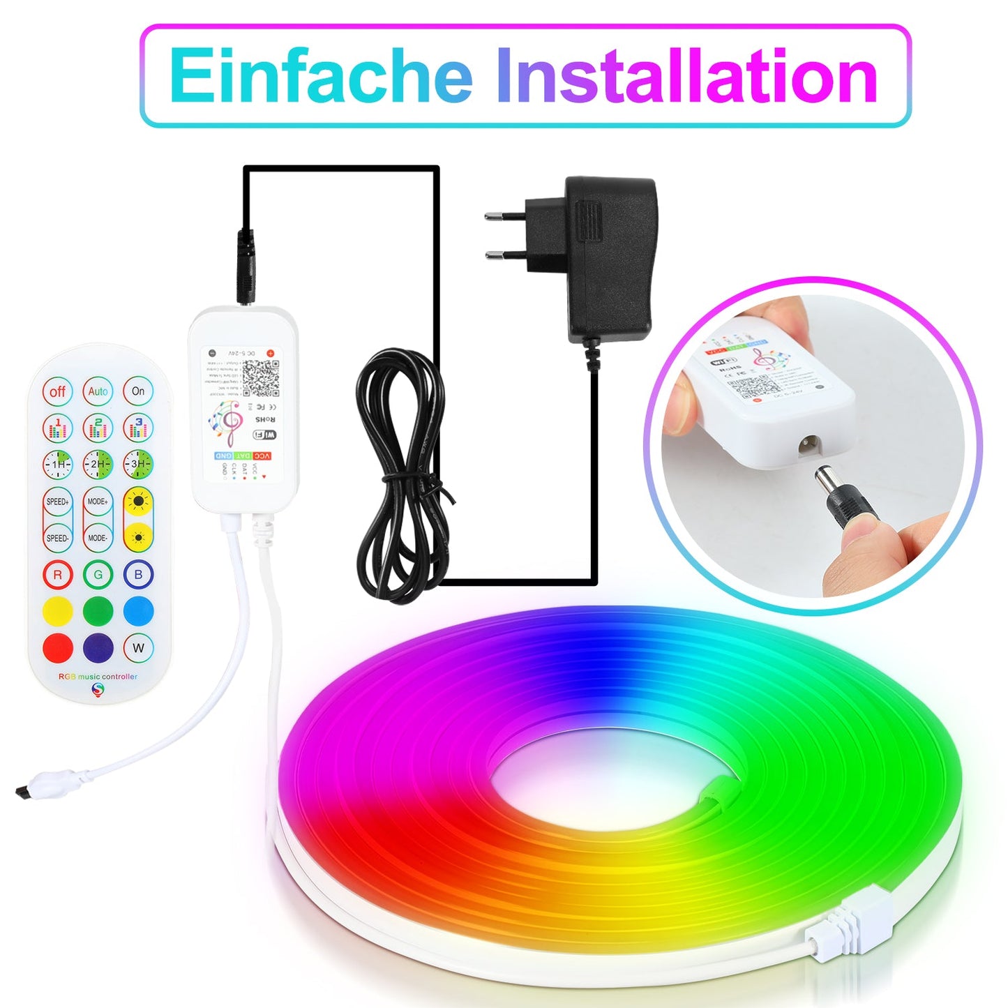 Neon LED Streifen Lichtschlauch Außen 2-10M