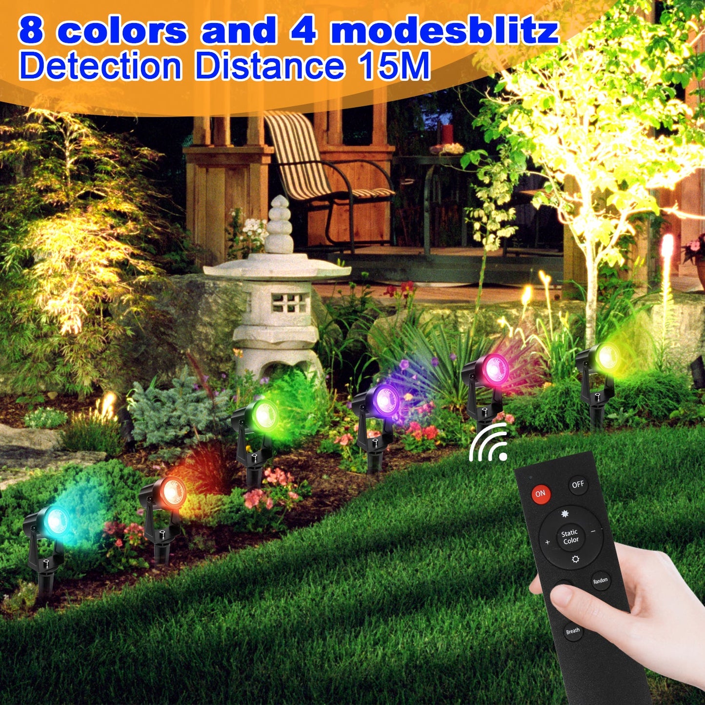 LED Gartenbeleuchtung RGB 6er Set