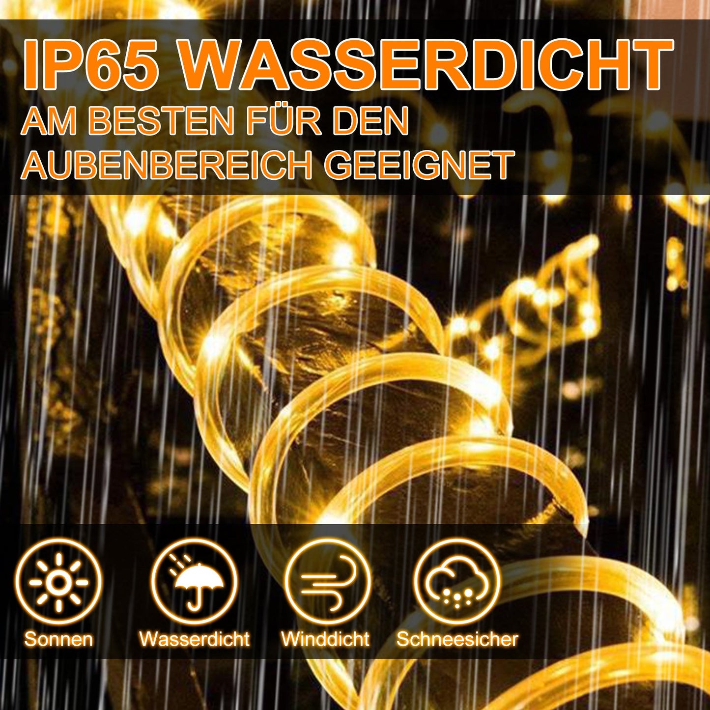 LED Lichterschlauch mit Timer und 8 Modi 10m-50m