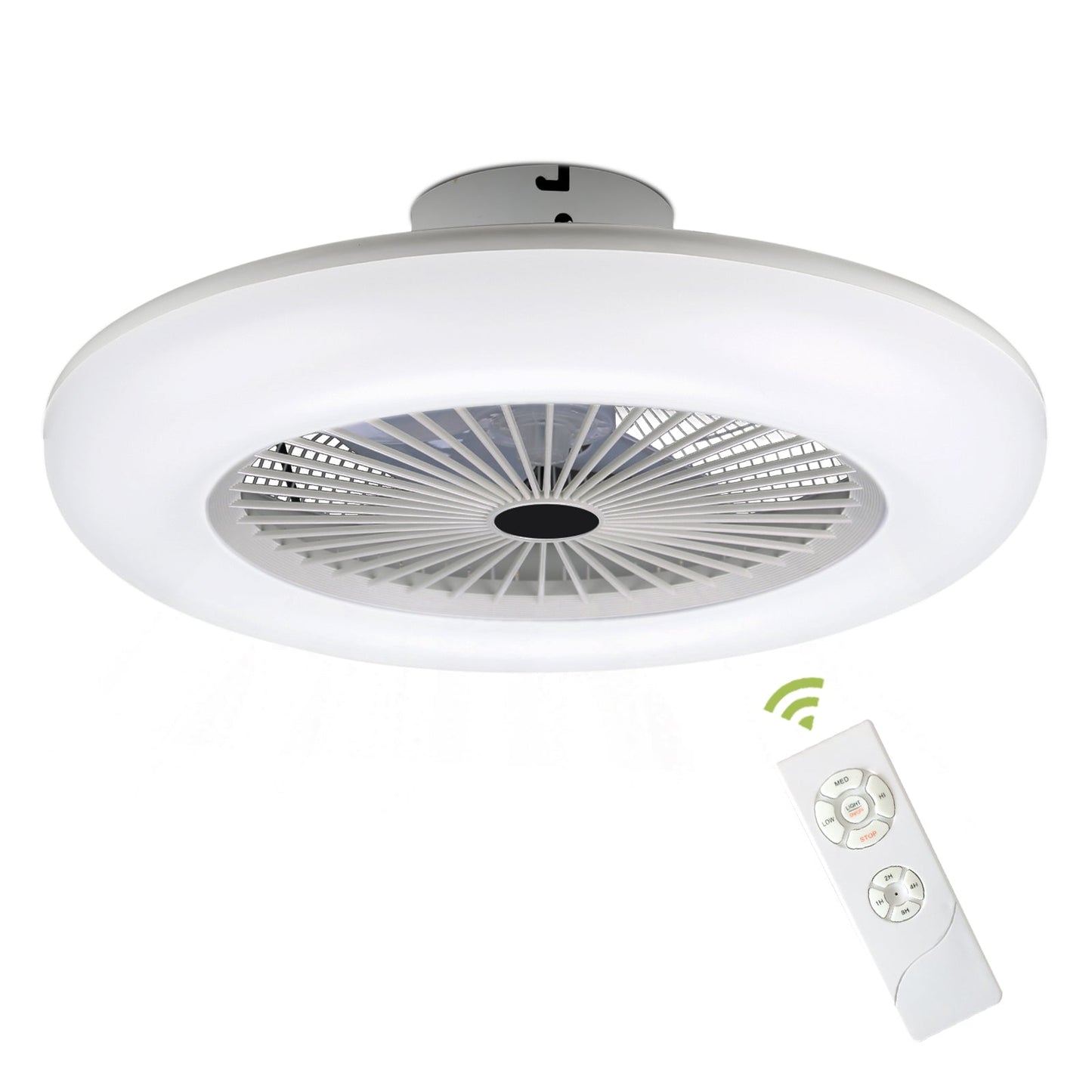 Deckenventilator Dimmbar Leiser Kühler Weiß Beleuchtung Ventilator Lampe 80W