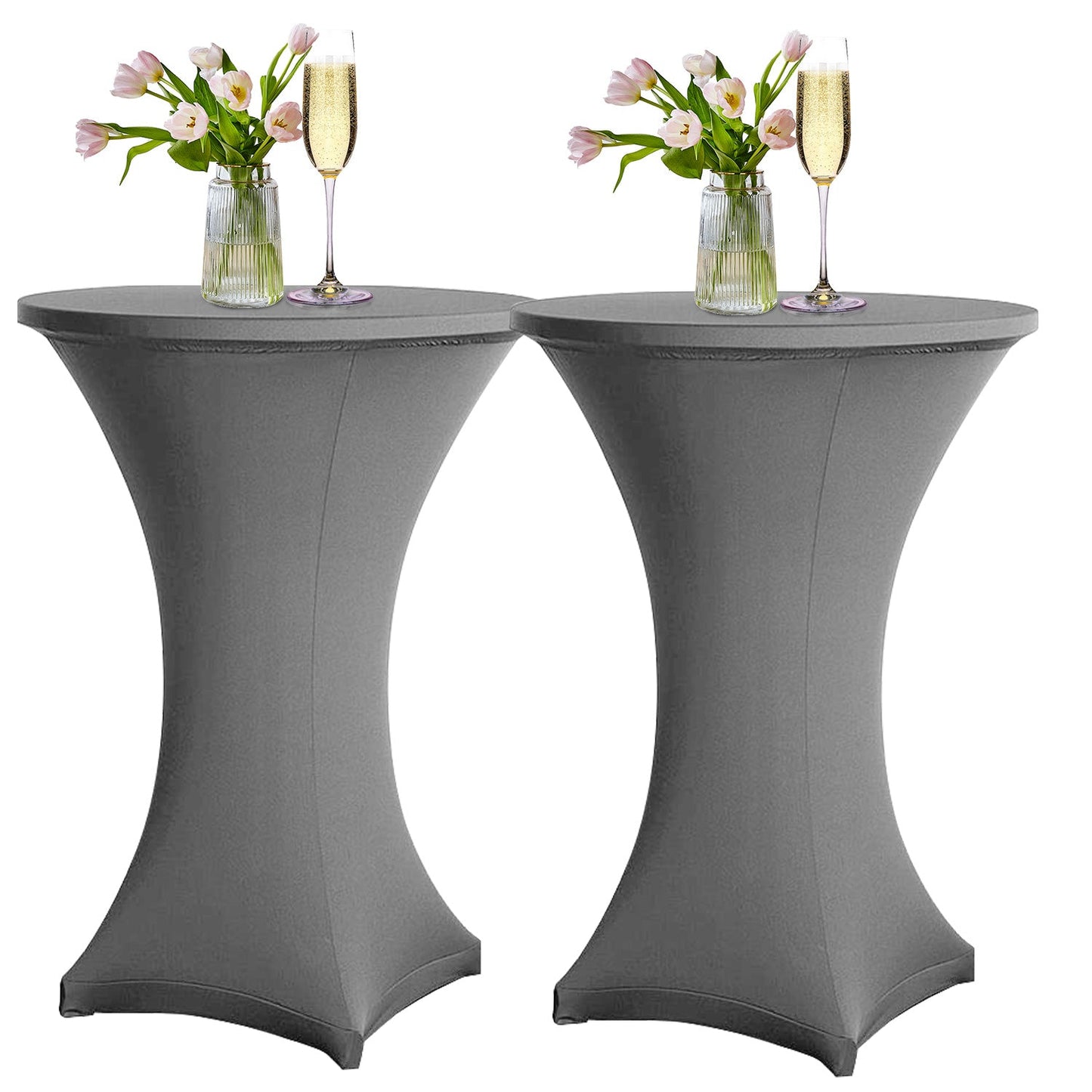 Stehtischhusse Stretch Tischdecke Grau