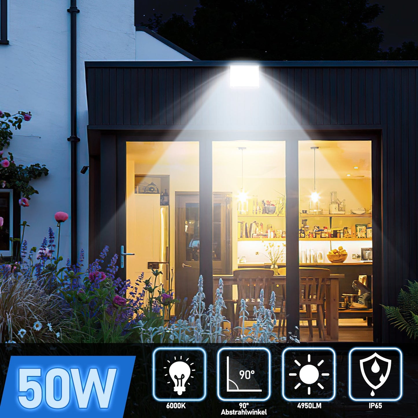 LED Außenstrahler Kaltweiß IP65 50W-200W