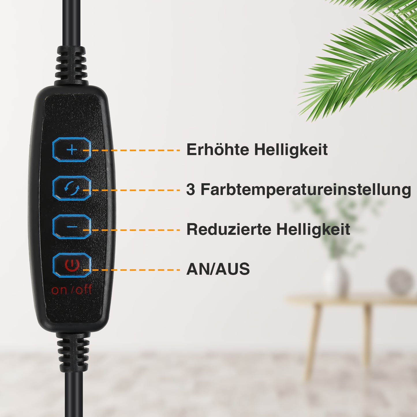 LED Schreibtischlampe, 10W Klemmleuchte, Dimmbar Tischlampe