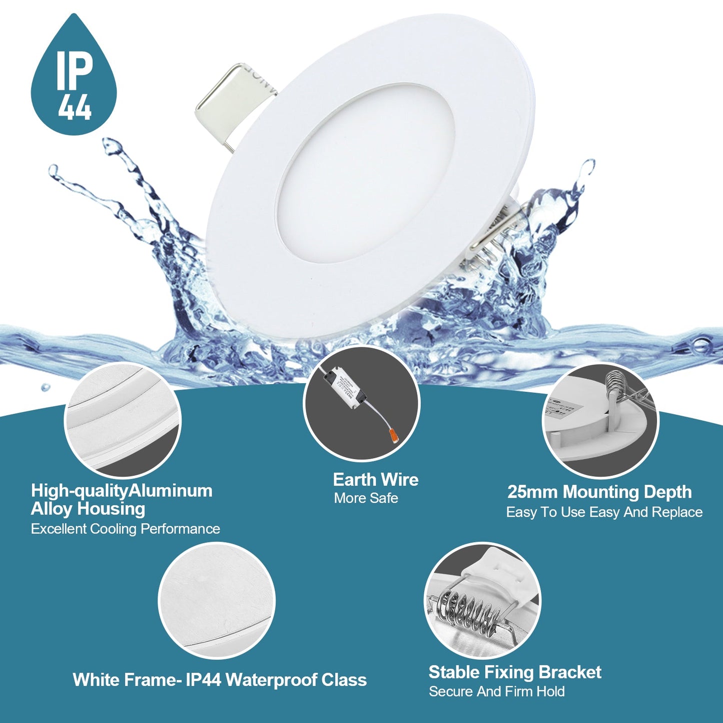 LED Einbaustrahler 6W/9W/12W/18W IP44