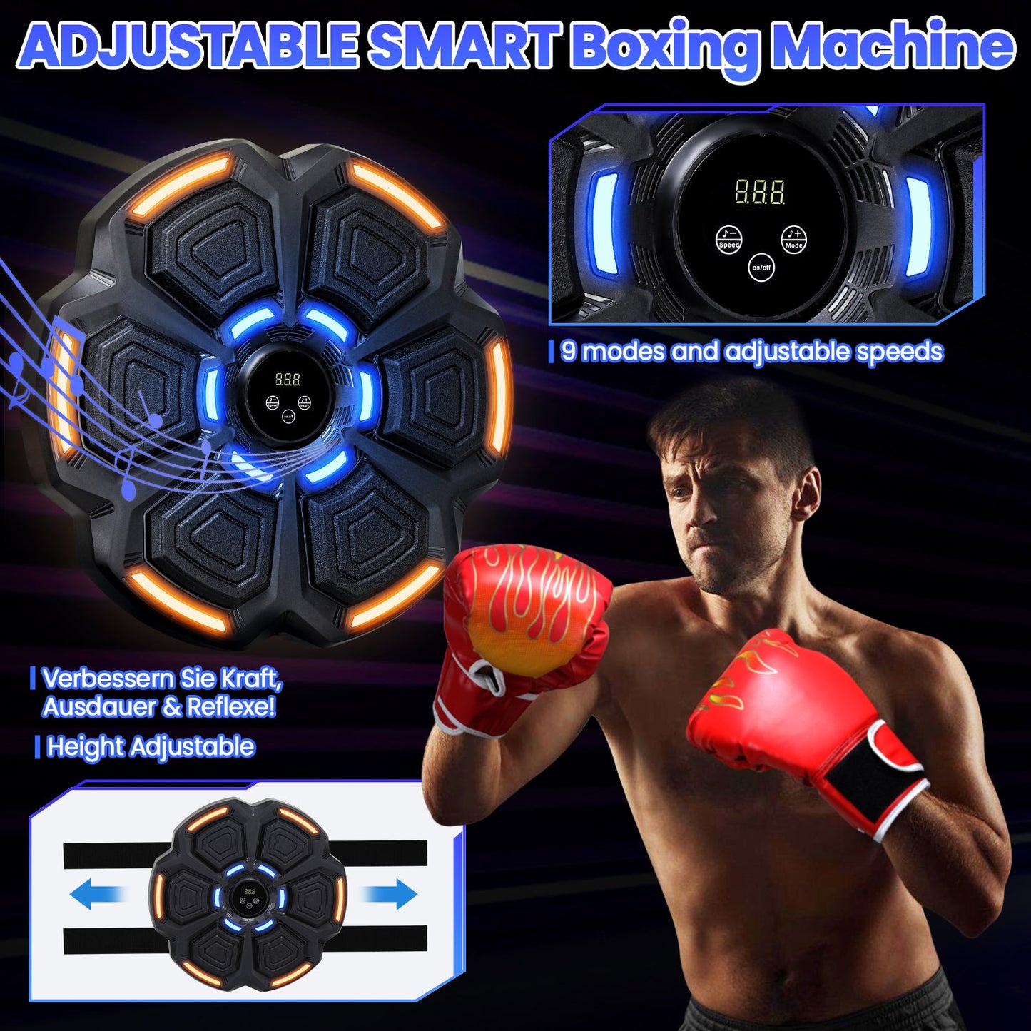 Music Boxing Machine LED Box-Wandhalterung für Erwachsene Kinder