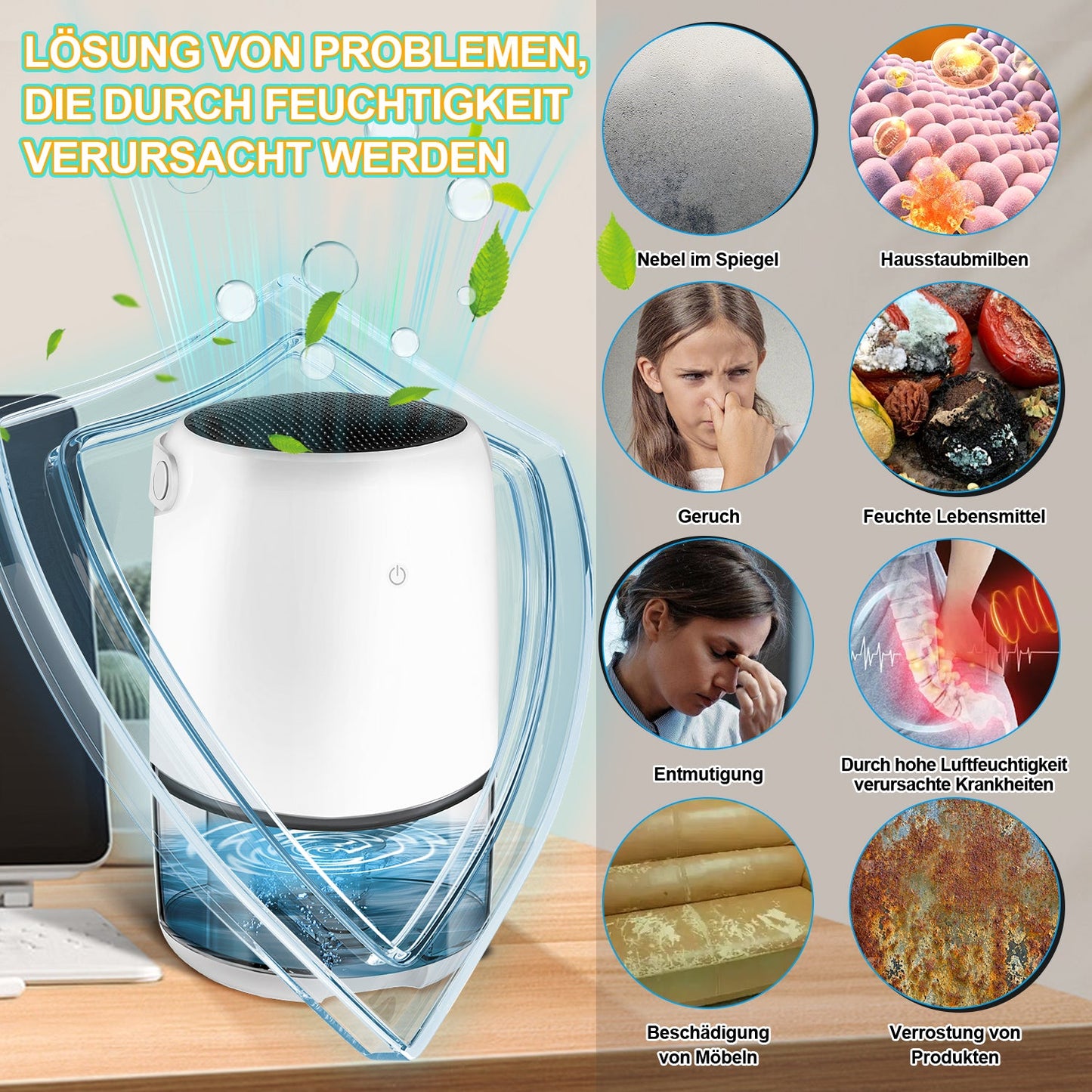 Luftentfeuchter 1100 ml Mini Tragbarer