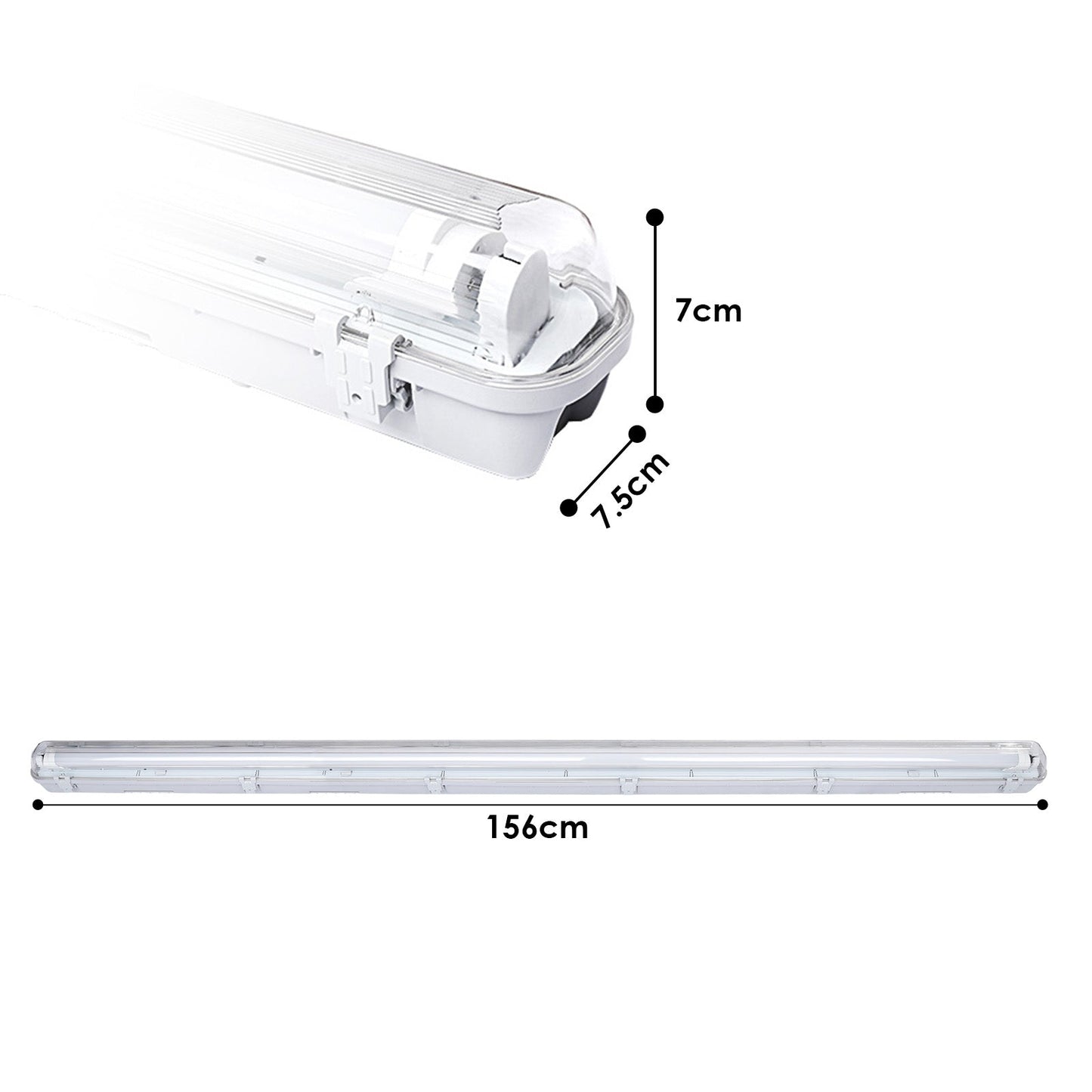 LED Feuchtraumleuchte T8 150cm Kaltweiß 24W