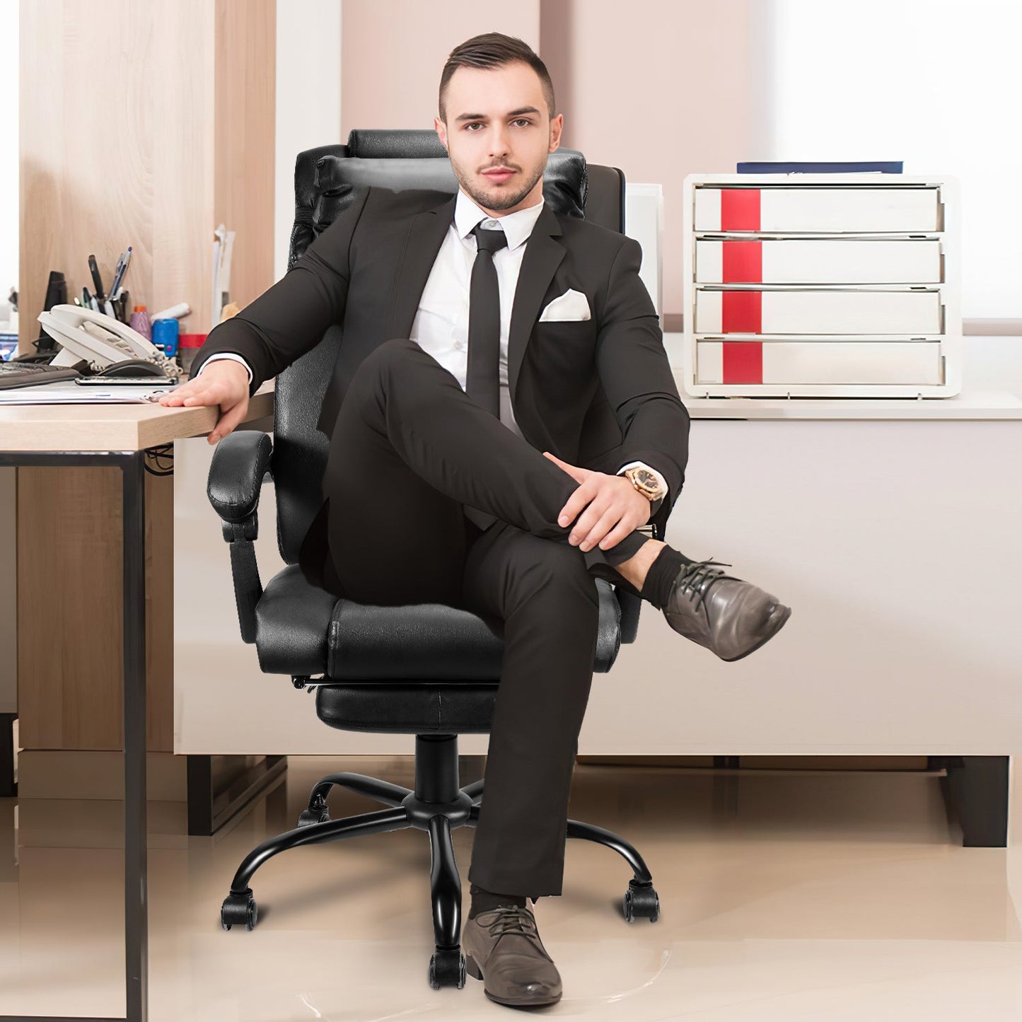 Drehstuhl Höhenverstellbar Bürostuhl 360° frei Drehbar