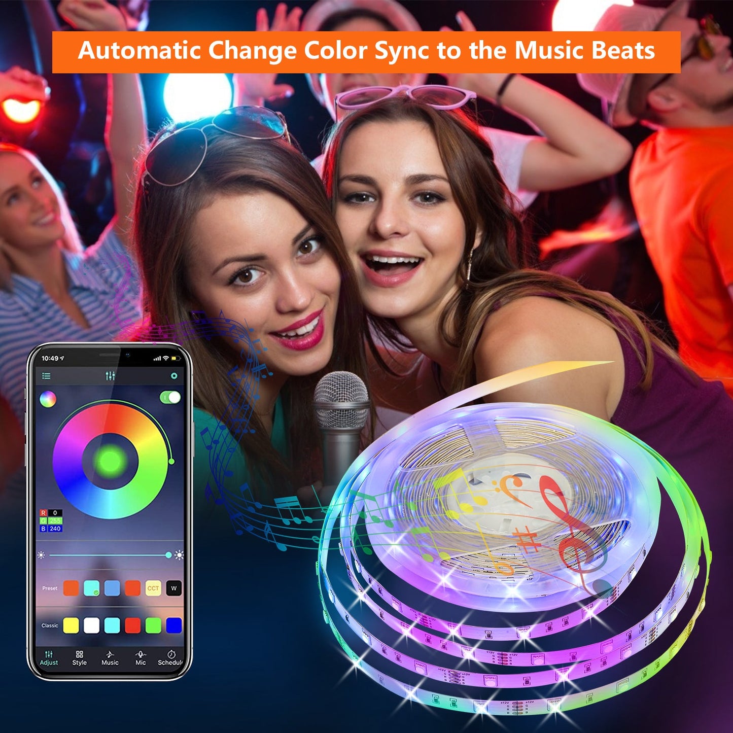 Led Strip 10m/20m funktioniert mit Alexa und Google Assistant