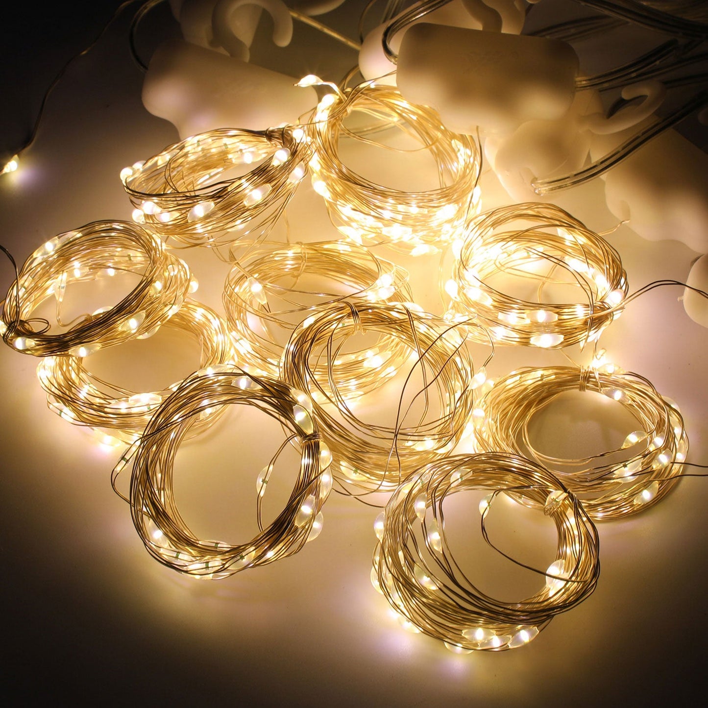 LED Lichtervorhang 3x3m/3x6m Warmweiß/Farbe