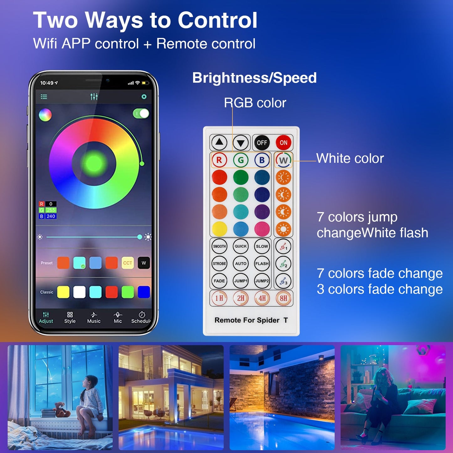 Led Strip 10m/20m funktioniert mit Alexa und Google Assistant