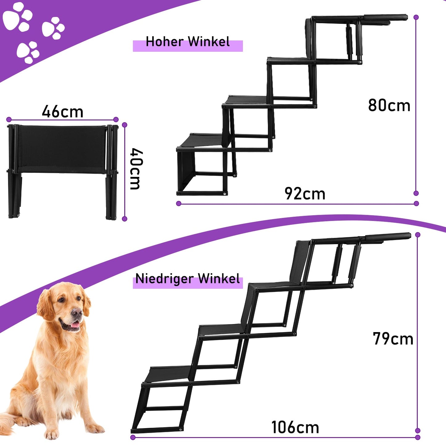 Hundetreppe Auto Klappbar