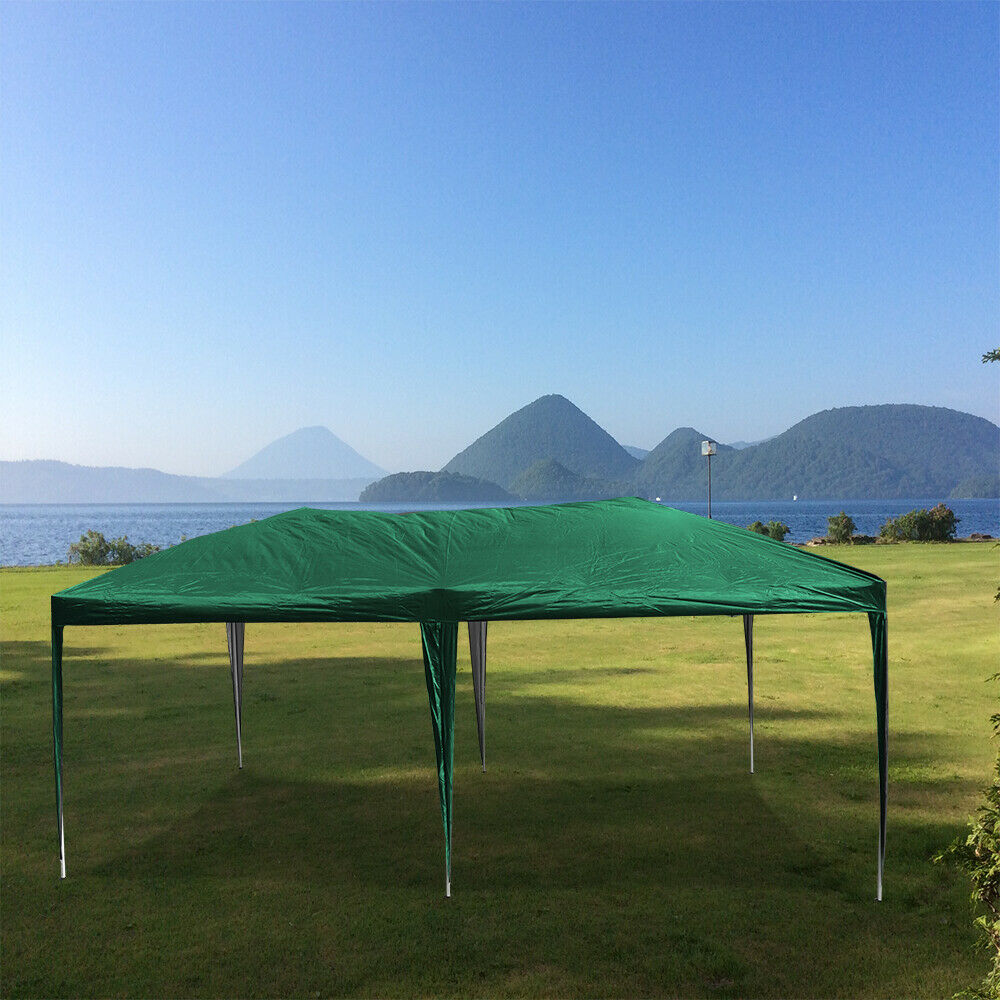 3x6m Klappzelt Faltpavillon Gartenzelt Festzelt Partyzelt Wasserdicht Grün
