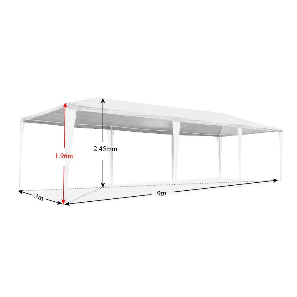 3x9M Weiß Wasserdicht Pavillons