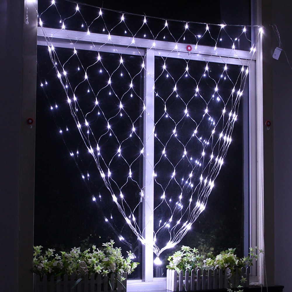 4.5 * 1.6M LED Lichternetz Lichterkette mit 300 LEDs Weihnachten mit Steuerbox Netz-ineinander greifen