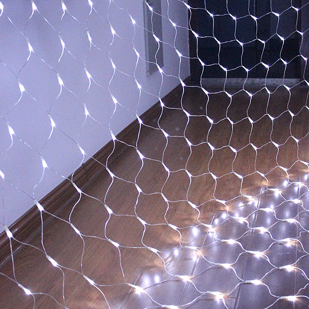 4.5 * 1.6M LED Lichternetz Lichterkette mit 300 LEDs Weihnachten mit Steuerbox Netz-ineinander greifen