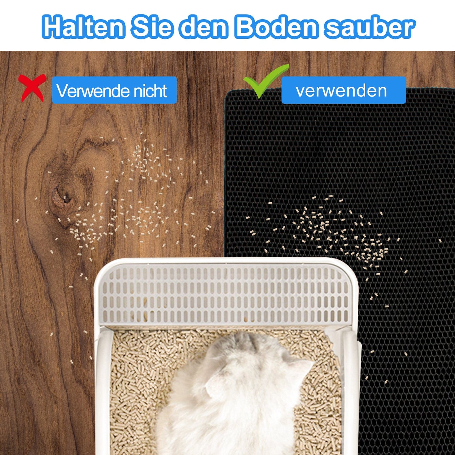 Katzenstreu Matte 79 x 60cm