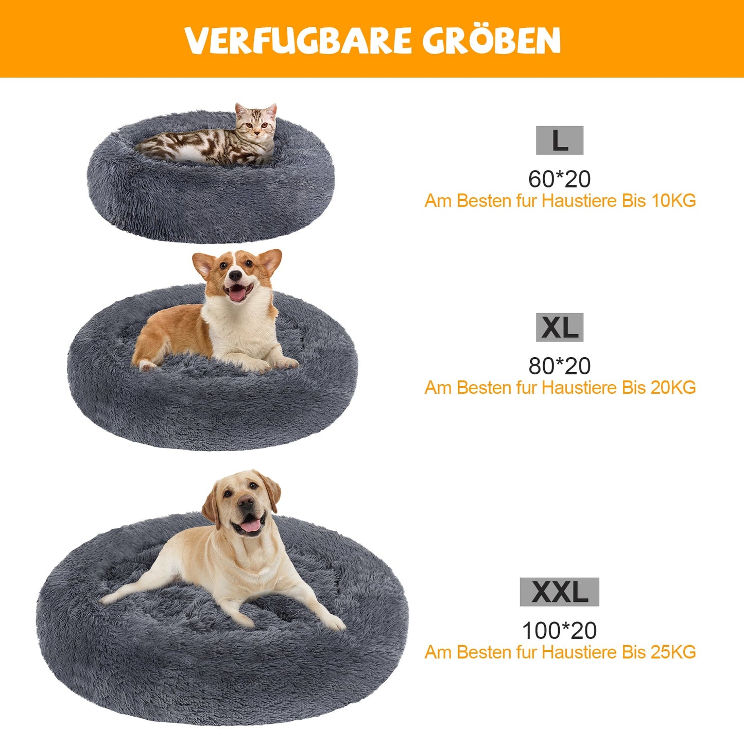 Hundebett Katzenbett 60-100cm