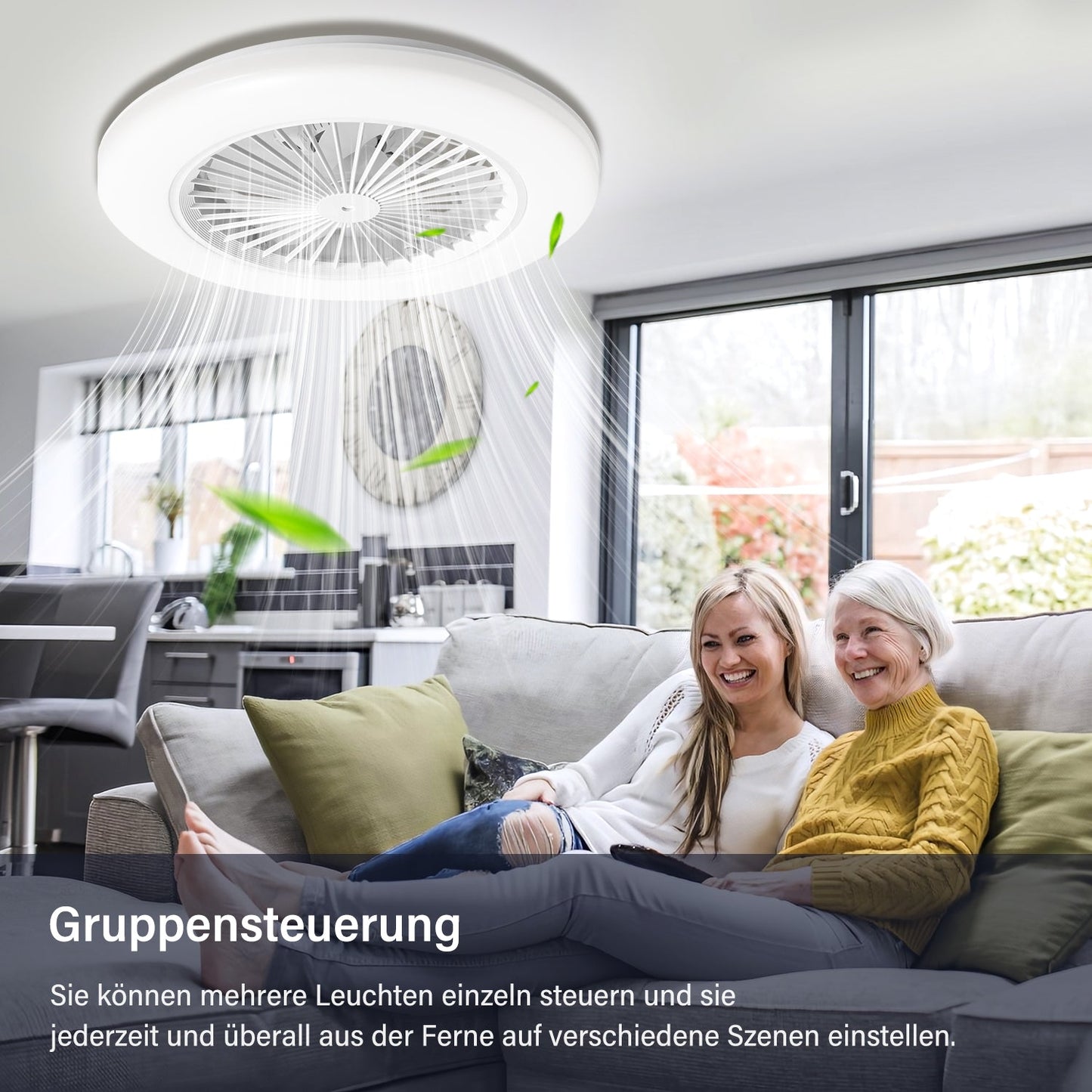 Deckenventilator mit Beleuchtung RGB mit Fernbedienung
