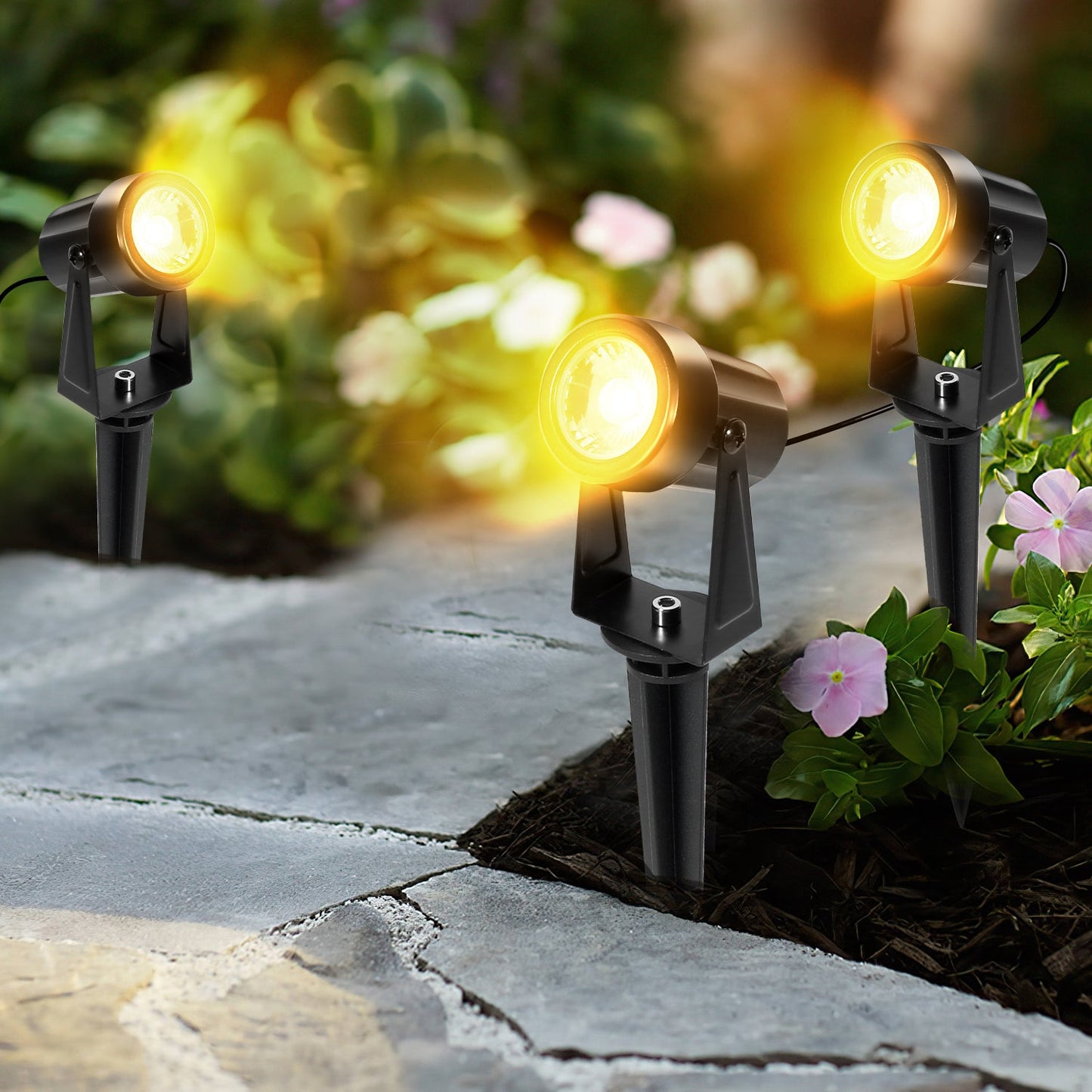 LED Gartenbeleuchtung Gartenleuchte Warmweiß IP65 6er Set