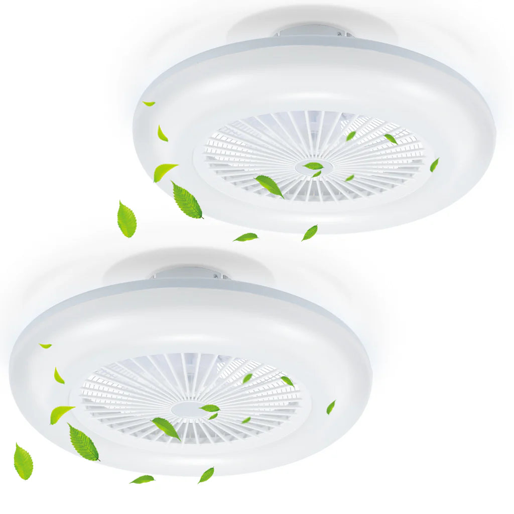80W Deckenventilator mit Beleuchtung und Fernbedienung WLAN Ø55 cm, 6 Geschwindigkeiten, Dimmbar, Timer, Sommer-Winterbetrieb für Schlafzimmer Wohnzimmer [Energieklasse E]