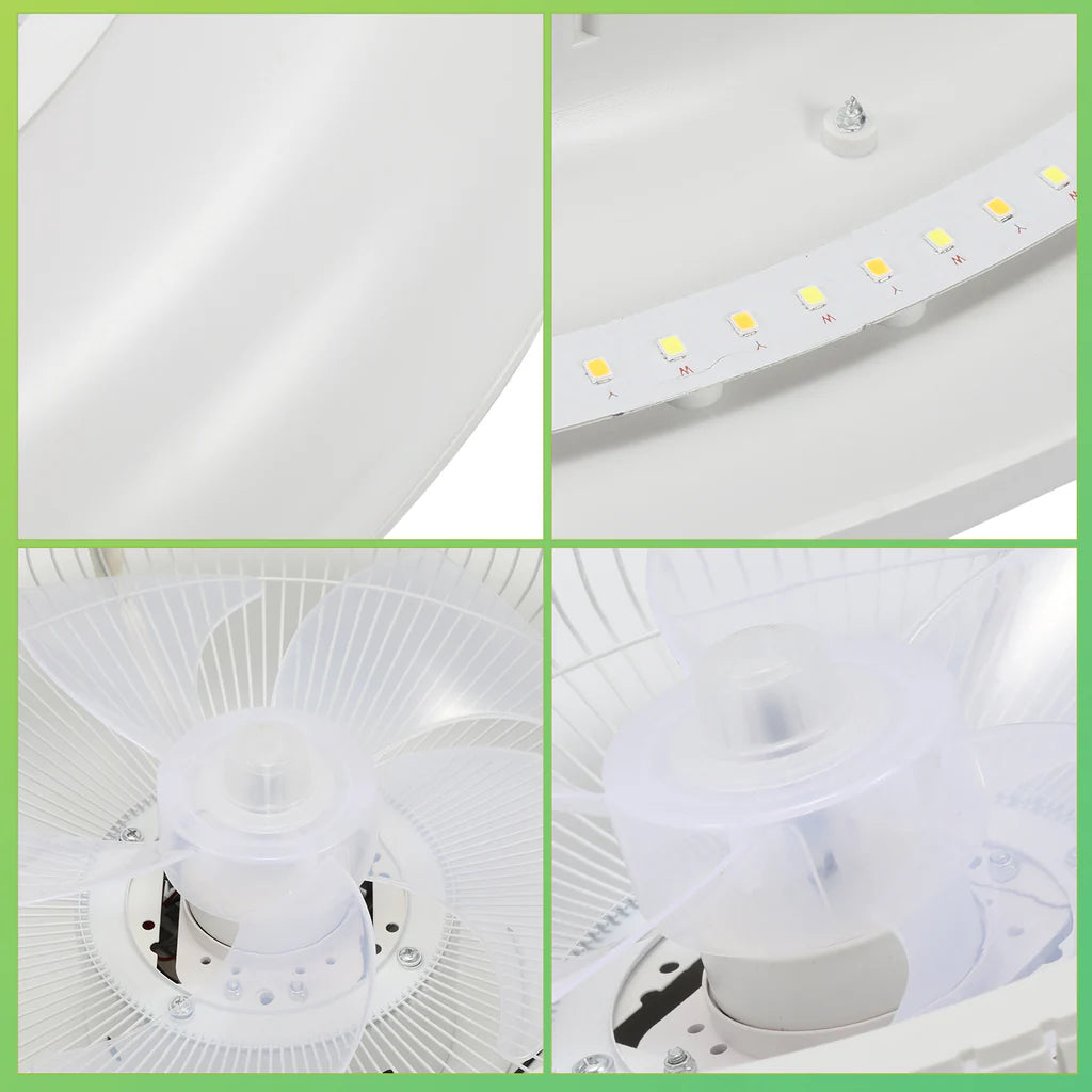 80W Deckenventilator mit Beleuchtung und Fernbedienung WLAN Ø55 cm, 6 Geschwindigkeiten, Dimmbar, Timer, Sommer-Winterbetrieb für Schlafzimmer Wohnzimmer [Energieklasse E]