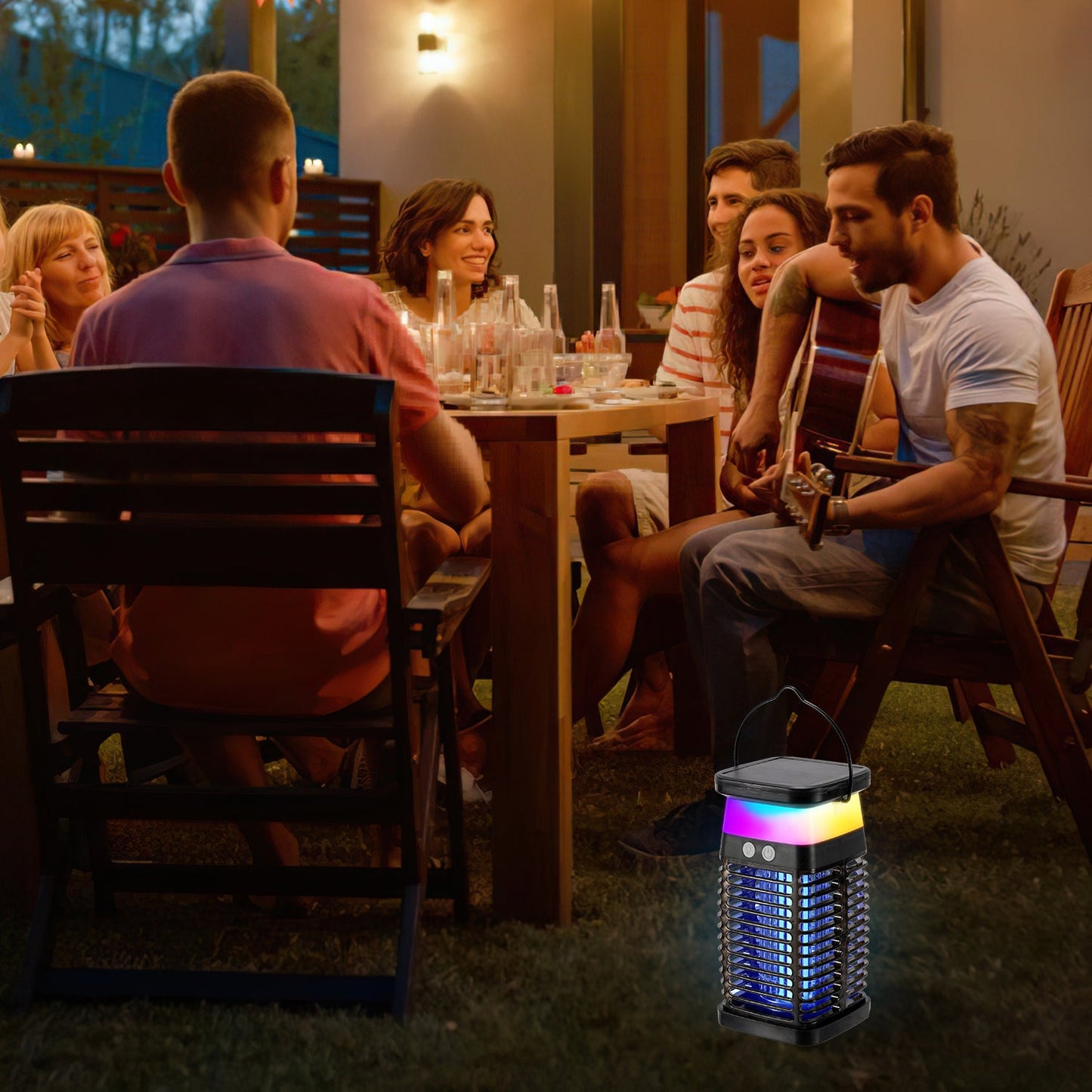 Solar Mückenabwehr-Lampe UV-Licht Mückenlampe RGB