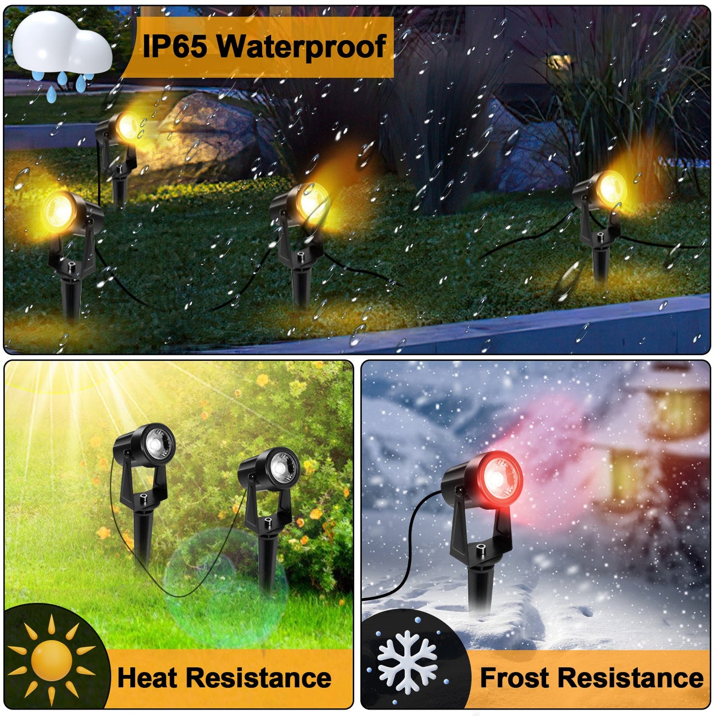 LED Gartenbeleuchtung Gartenleuchte Warmweiß IP65 6er Set