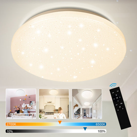 24W LED Deckenleuchte Dimmbar mit Sternenhimmel-Effekt