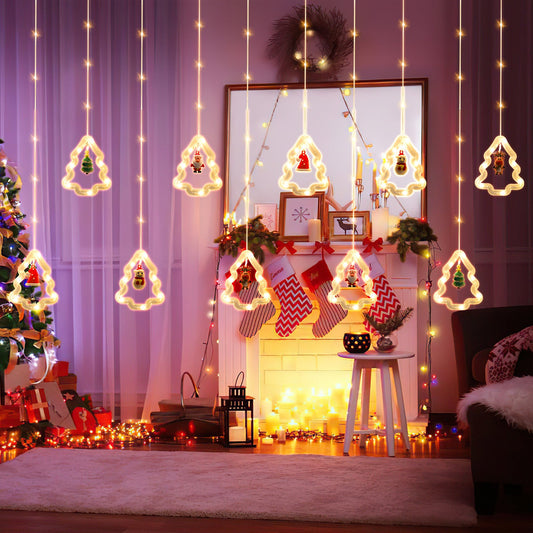 LED Weihnachtsbeleuchtung Lichtervorhang 3M