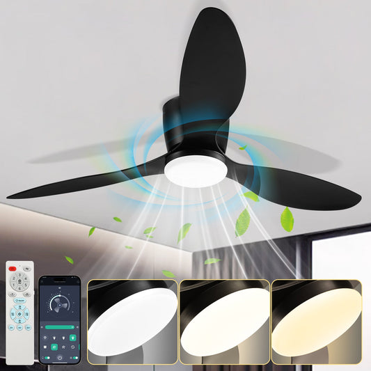 Deckenventilator Lüfter LED Deckenlampe 40W
