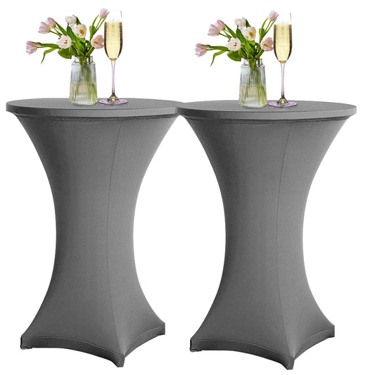 Stehtischhusse Stretch Tischdecke Grau