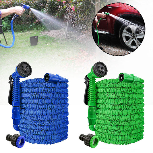 Gartenschlauch Grün/Blau Schlauch Flexibel Wasserschlauch Flexischlauch Flexibler Dehnbarer Bewässerung 7,5m - 45m