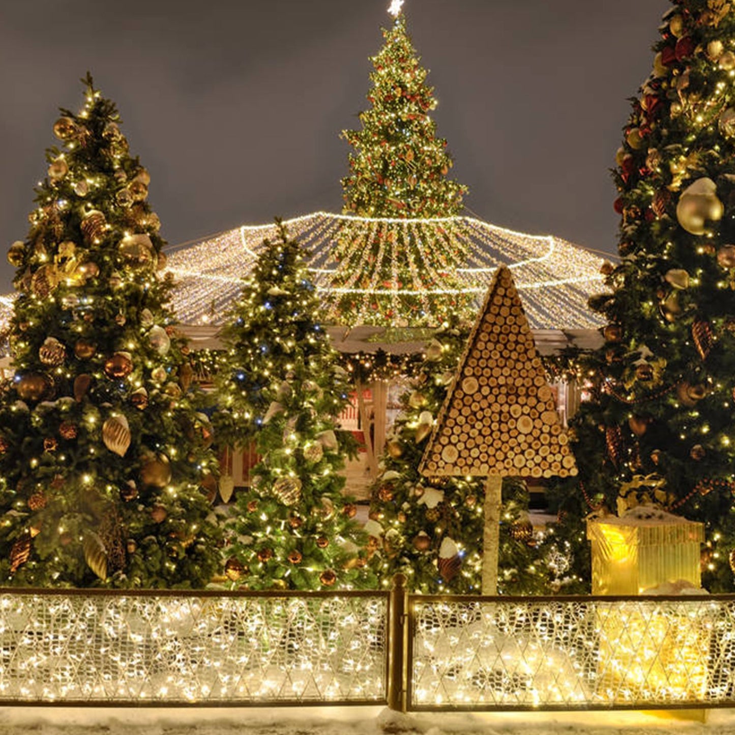 2 * 2M LED Lichternetz Lichterkette mit 204 LEDs Weihnachten mit Steuerbox Netz-ineinander greifen Bunt Warmweiß